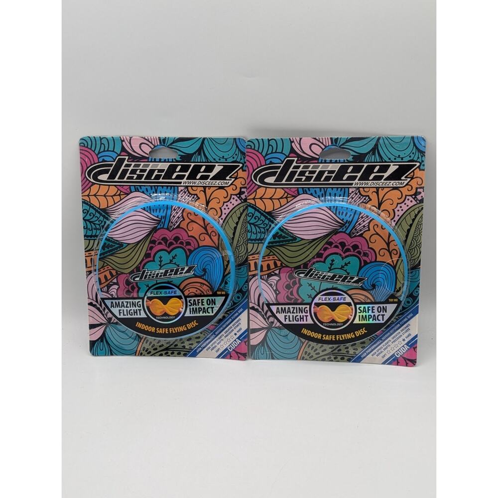 2-Pack Disceez Indoor Safe 5" Flying Discs 2018 Series 1 Cuda New - Picture 1 of 3